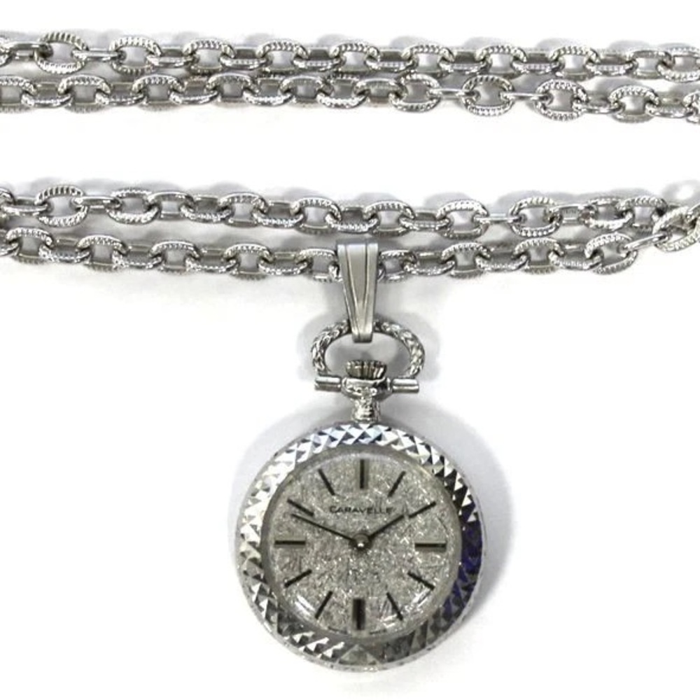 Caravelle Silver Necklace with Pendant
